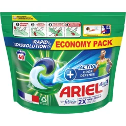Ariel Pods+ Vloeibaar Wasmiddelcapsules + Actieve Geurbestrijding- 3 X 40 Wasbeurten - 120 Wasbeurten Hot