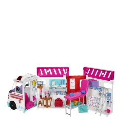 Barbie 2-In-1 Speelset Ambulance En Kliniek^ Poppen