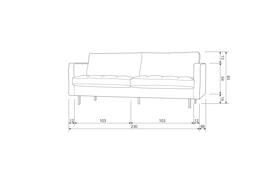 BePureHome 2,5-Zitsbank Rodeo Clearance