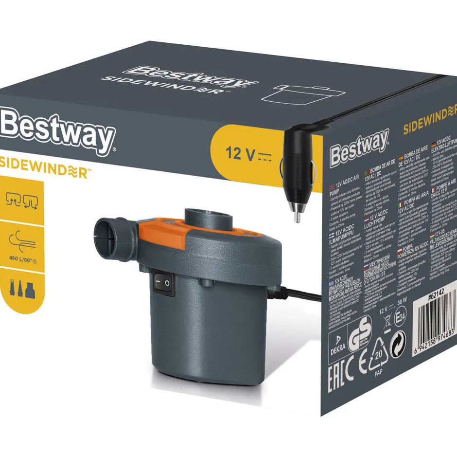 Bestway Sidewinder 12V Ac/Dc Elektrische Luchtpomp^ Zwembaden