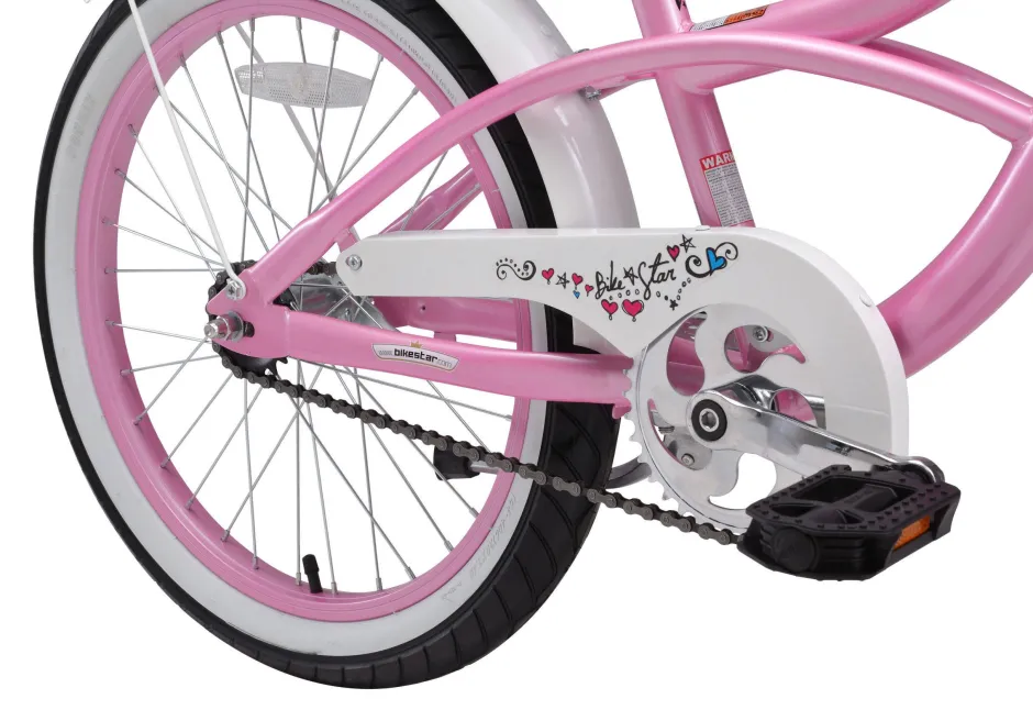 BikeStar Cruiser Kinderfiets 20 Inch Roze^ Kinderfietsen