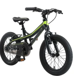BikeStar Mountainbike Alu Kinderfiets 16 Inch Zwart /Groen^ Kinderfietsen