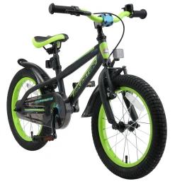 BikeStar Urban Jungle Kinderfiets 16 Inch Zwart /Groen^ Kinderfietsen