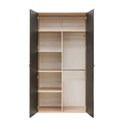 Bopita 2-Deurskast Lucas Mat Zwart/Naturel Online