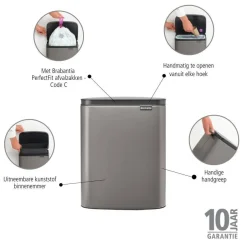 Brabantia Bo Afvalemmer (12L) New