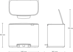 Brabantia Bo Pedaalemmer (23L+11L) Hot