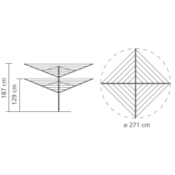 Brabantia Lift-O-Matic Droogmolen New