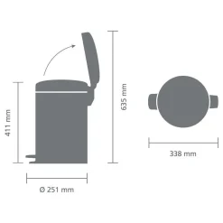 Brabantia Newicon Pedaalemmer (12L) Best