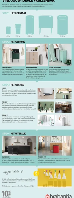 Brabantia Sort & Go Afvalbakje (Aanrecht) (6L)