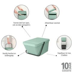 Brabantia Sort & Go Stapelbaar Stapelbare Afvalemmer (20L) Sale