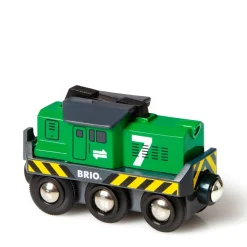 Brio Houten Locomotief Voor Goederentrein Op Batterijen - 33214^ Houten Speelgoed