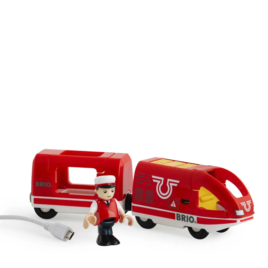 Brio Houten Oplaadbare Rode Passagierstrein Met Usb Kabel - 33746^ Houten Speelgoed