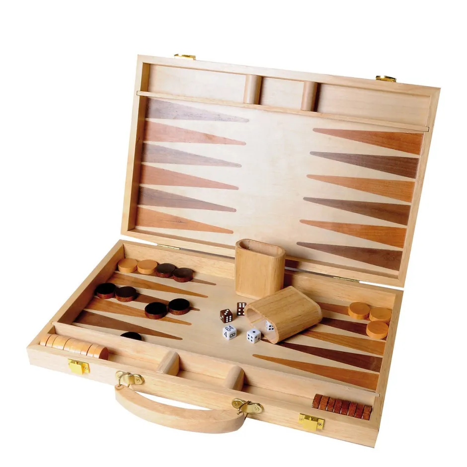 Buffalo Backgammon Ingelegd Hout 38,1 Cm Backgammon Ingelegd Hout (38,1Cm)^ Bordspellen