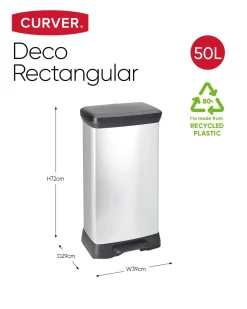 Curver Decobin 50 Liter Afvalbak Decobin (50 L) New