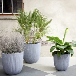 Decoris Bloempot Lennox Set Van 3 (O44, 37, 31 Cm)^ Bloempotten