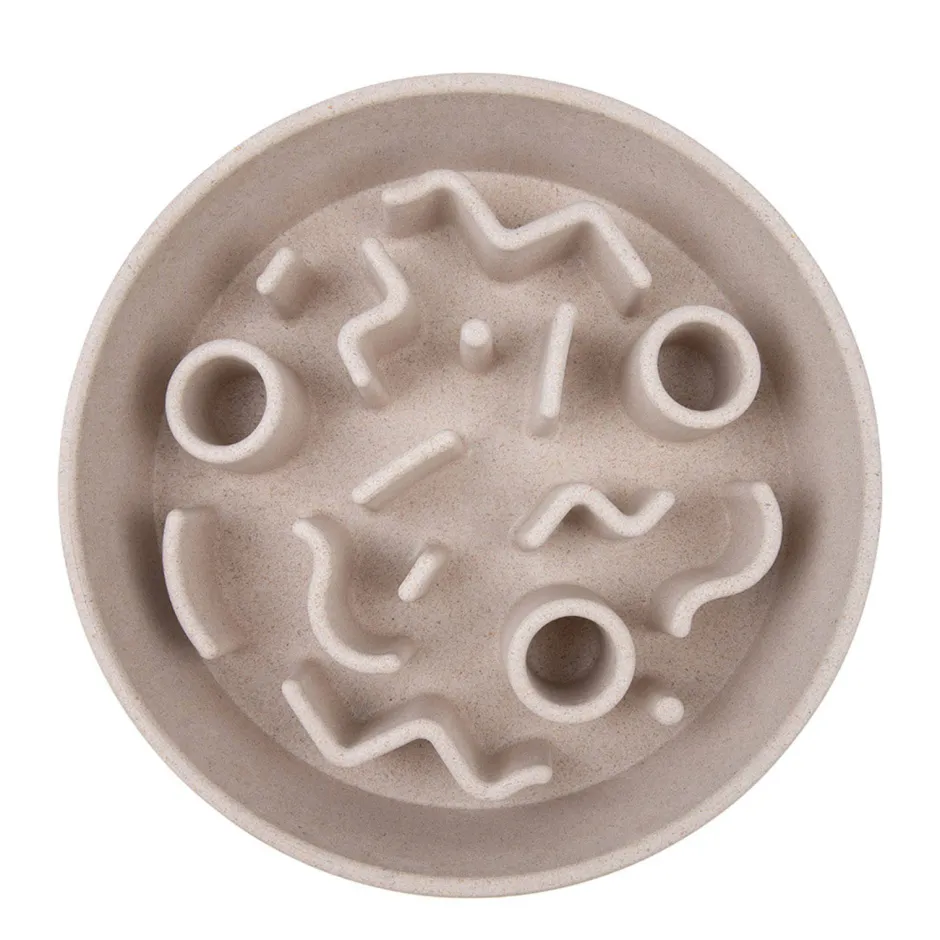 District 70 Hondenvoerbak Bamboo Dog Slow Feeder - O 21 Cm - Merengue Outlet