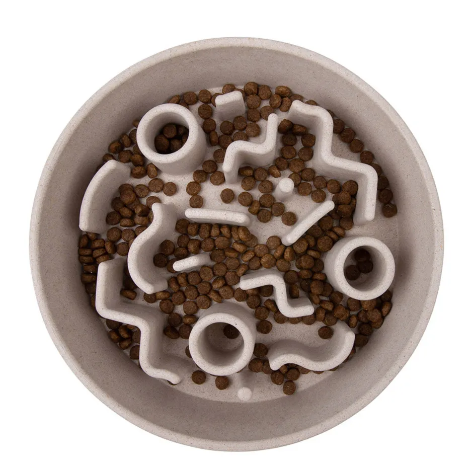 District 70 Hondenvoerbak Bamboo Dog Slow Feeder - O 21 Cm - Merengue Outlet