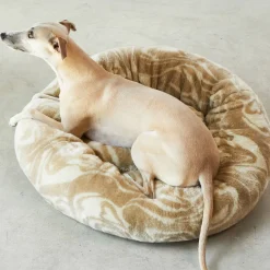 Dogguo Honden/Katten Mand O70X20 Cm Fluffy Plush Swirl Patroon Beige Maat M Discount