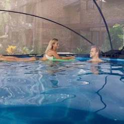 EXIT Frame Pool O300X76Cm Grijs Met Overkapping^ Zwembaden