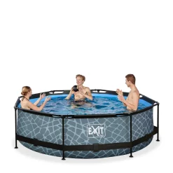 EXIT Frame Pool O300X76Cm (12V Cartridge Filter) – Grijs^ Zwembaden