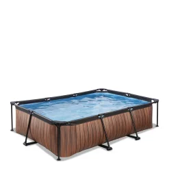 EXIT Frame Pool 300X200X65Cm (12V Cartridge Filter) - Houtbruin^ Zwembaden