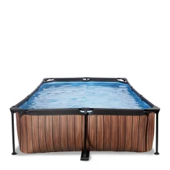 EXIT Frame Pool 300X200X65Cm (12V Cartridge Filter) - Houtbruin^ Zwembaden