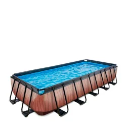 EXIT Frame Pool 5.4X2.5X1M Premium Houtbruin^ Zwembaden