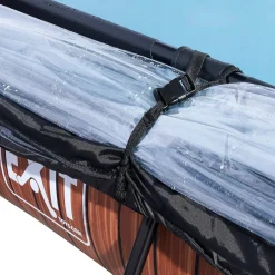 EXIT Wood Zwembad 300X200X65Cm Met Overkapping En Filterpomp Bruin^ Zwembaden