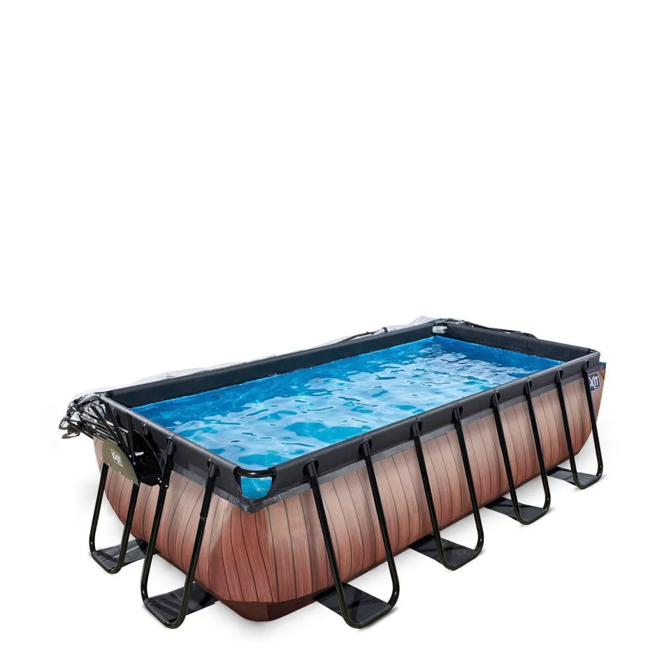 EXIT Zwembad Wood Met Overkapping (400X200 Cm)^ Zwembaden
