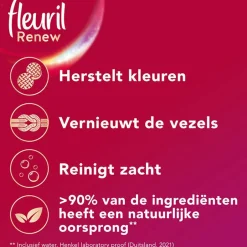 Fleuril Renew Liquid Color - Vloeibaar Wasmiddel - Voordeelverpakking - 4 X 49 Wasbeurten - 196 Wasbeurten Discount