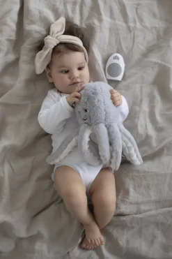 Flow Amsterdam Hartslagknuffel Olly Octopus Grijs - Knuffel 24 Cm^ Peuterspeelgoed