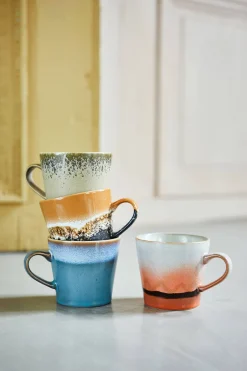 HKliving Cappuccinomok 70'S (O8,5 Cm) (300 Ml) (Set Van 4) Best