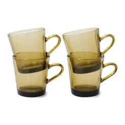 HKliving Koffieglas 70'S (O7,7 Cm) (200 Ml) (Set Van 4) Discount