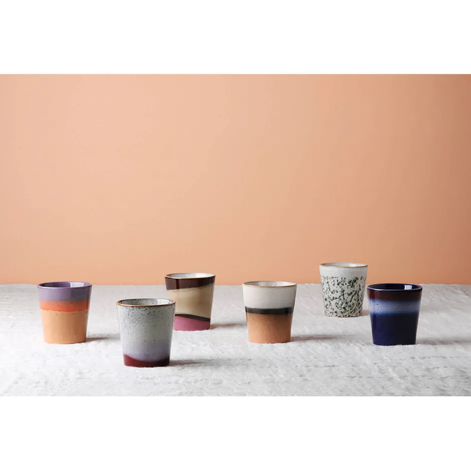 HKliving Koffiekopje 70'S (O7,5) (180 Ml) (Set Van 6) Sale
