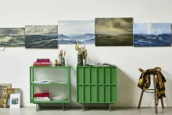 HKliving Wandkast Cupboard Ribbed Glass Best