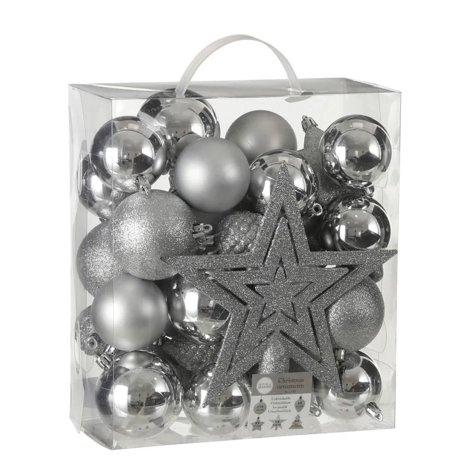 House of Seasons Kerstbal Onbreekbaar (Set Van 40) (O8 Cm) Online