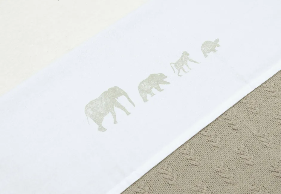 Jollein Baby Ledikantlaken 120X150Cm Animals - Olive Green Hot