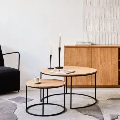 Kave Home Bijzettafel Rond (Set Van 2) Yoanna Clearance