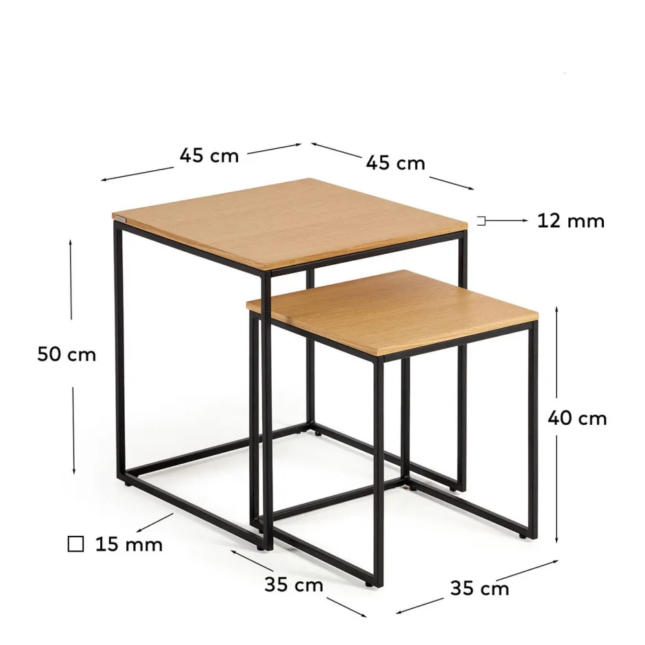 Kave Home Bijzettafel (Set Van 2) Yoanna Discount
