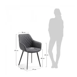 Kave Home Eetkamerstoel Amira (Set Van 2) New