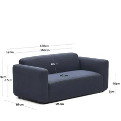 Kave Home Modulaire 2-Zitsbank Neom Best