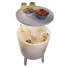 Keter Bijzettafel Illuminated Coolbar (Verlicht O50/57 Cm)^ Tuintafels