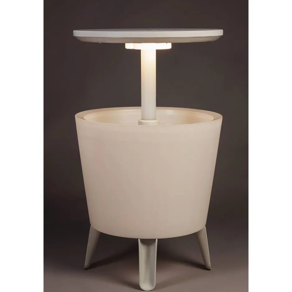Keter Bijzettafel Illuminated Coolbar (Verlicht O50/57 Cm)^ Tuintafels