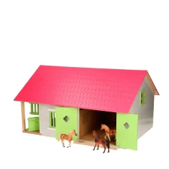 Kids Globe Paardenstal Schaal 1:24^ Houten Speelgoed
