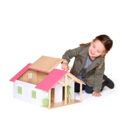 Kids Globe Paardenstal Schaal 1:24^ Houten Speelgoed