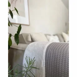 Koeka Oslo Plaid Wafel En Teddy Clay/Pebble (140X200 Cm) Online