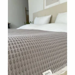 Koeka Oslo Plaid Wafel En Teddy Clay/Pebble (140X200 Cm) Online