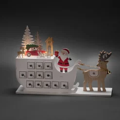 Konstsmide Adventskalender Met Arreslee (Op Batterij Met Timer) (45X31,6 Cm) (3 Led)