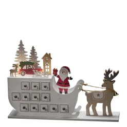 Konstsmide Adventskalender Met Arreslee (Op Batterij Met Timer) (45X31,6 Cm) (3 Led)