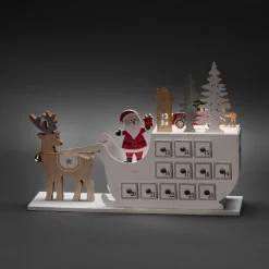 Konstsmide Adventskalender Met Arreslee (Op Batterij Met Timer) (45X31,6 Cm) (3 Led)